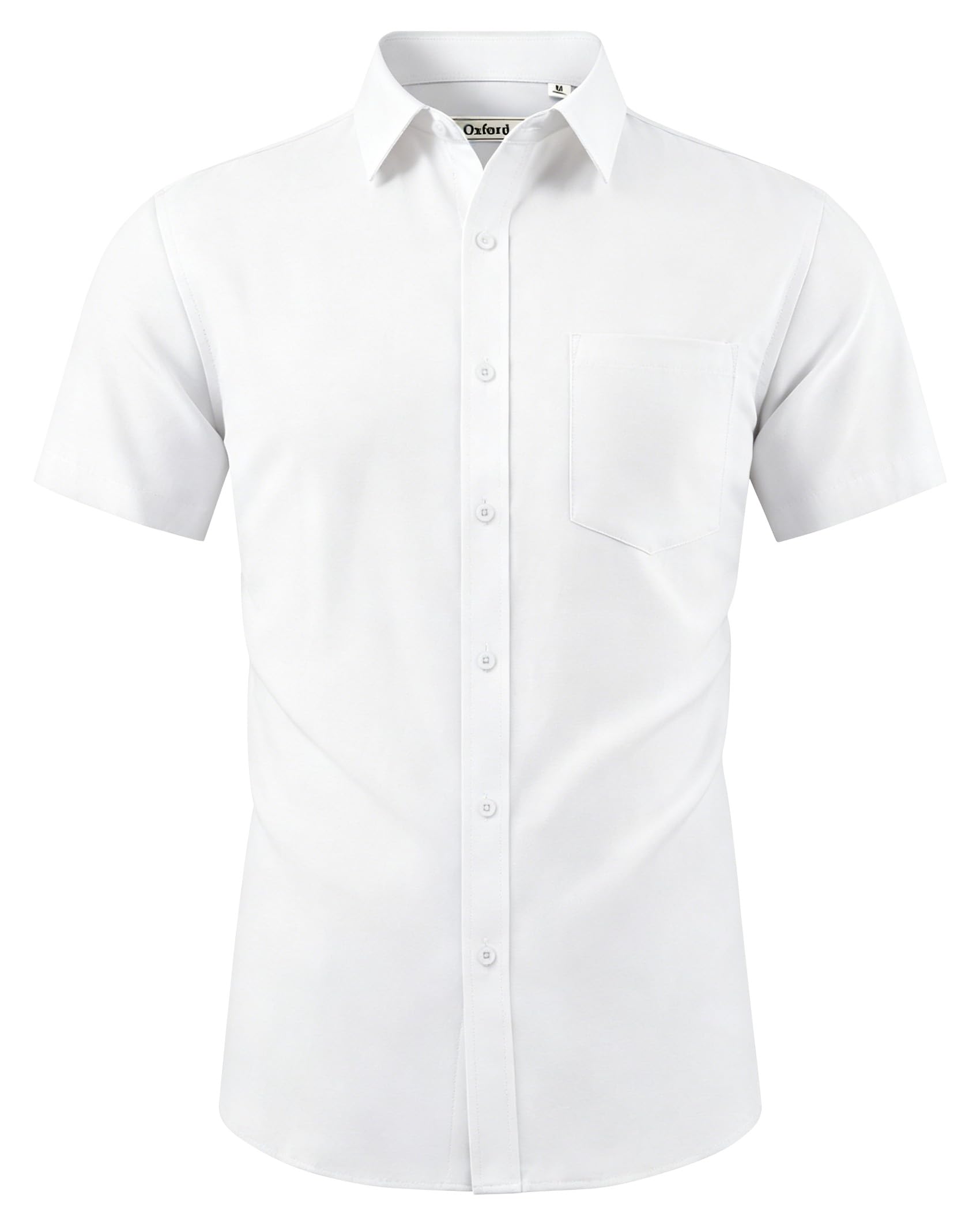 J.VER Camicia da uomo a maniche corte, casual, Oxford, vestibilità regolare, est