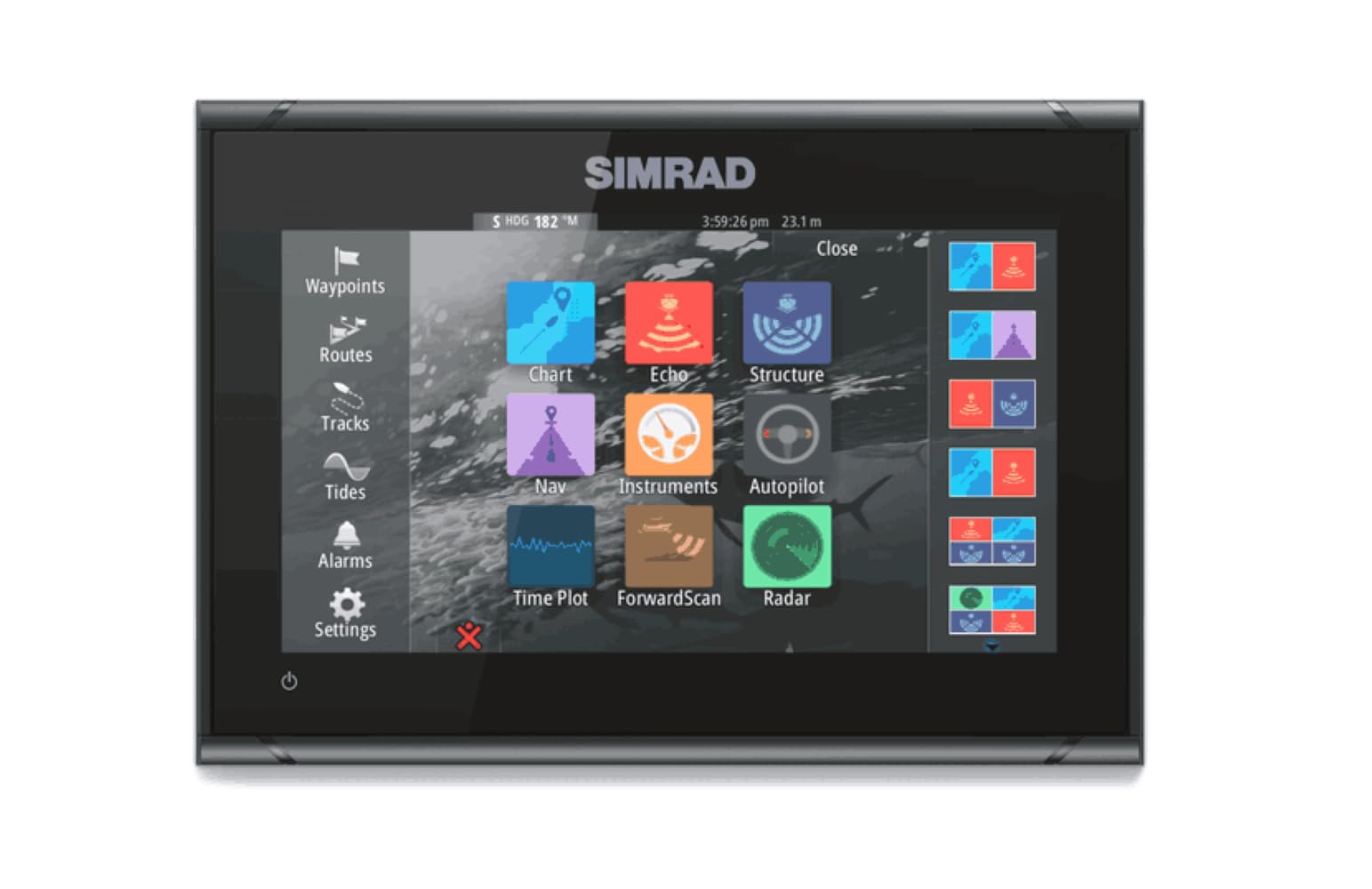 Simrad GO9 XSE 9’’ Multifunctional Display with 83/200 Transom Mount Transducer 