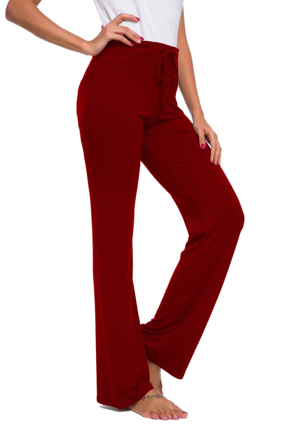 TownCat Women Casual Straight Pants Drawstring Yoga Running Pants