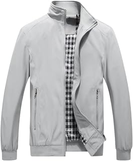 YOUTHUP Men's Lightweight Casual Jacket for Men Summer Jackets Sports Bomber Jacket