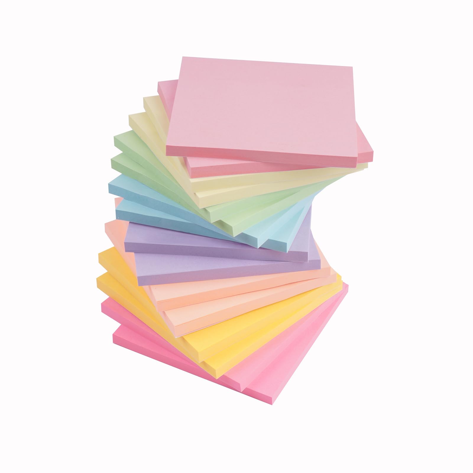 (16 Pads) Sticky Notes, 3x3 inches,Bright Colors Self-Stick Pads | 8 Bright Colo