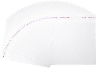 uxcell 200 Pcs Cellophanes Bags, 4.3 x 4.3 Inch Self-Adhesive Cookie Treat Bags with Seal Resealable Gift Wrap for Packaging Candy Snack, Clear