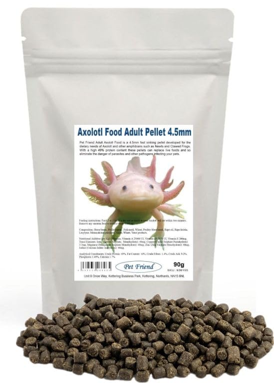 Pet Friend Axolotl Food Balance Pellet Diet for Adult Axolotl Tadpoles Clawed Fr