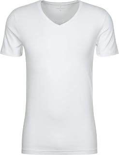 Seidensticker Men's T-Shirt - Regular fit - Plain - V-Neck - Short Sleeve - Stretch