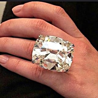 Fashion Big Cubic Zirconia Ring for Women, Handmade Polishing Large Exaggerated Design CZ Stone Jewelry Gift, Sparkly Sterling Silver Infinity Eternity Square Band Ring Jewelry-Making-Patterns Size 7