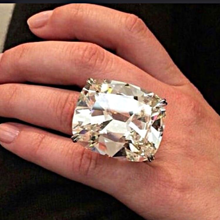 Fashion Big Cubic Zirconia Ring for Women, Handmade Polishing Large Exaggerated 