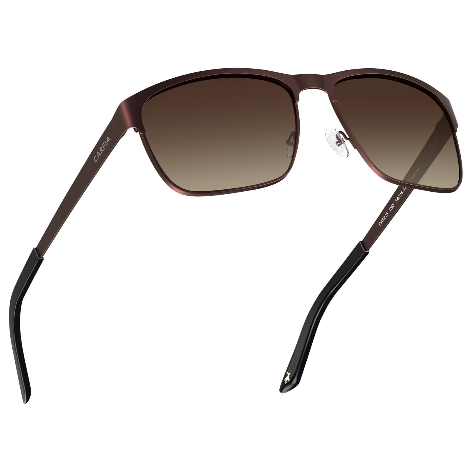CARFIA Polarized Sunglasses for Men Spring Hinge Metal Frame CA5225