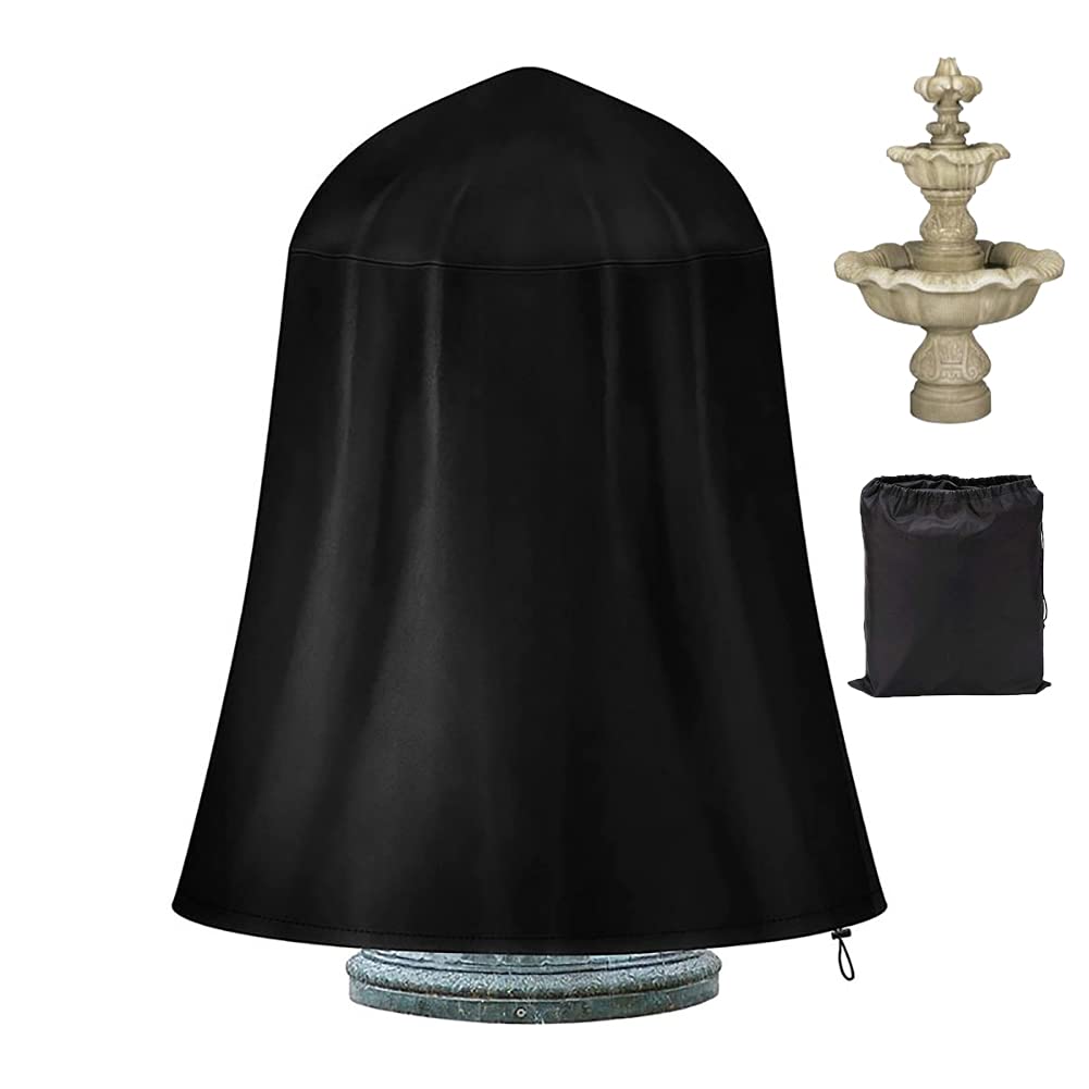 Fountain Cover for Winter Waterproof COOSOO Dustproof Bird Bath Cover with Elast