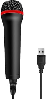 TPFOON 4M 13FT Wired USB Microphone for Rock Band, Guitar Hero, Let's Sing - Compatible with Sony PS2, PS3, PS4, PS5, Nintendo Switch, Wii, Wii U, Microsoft Xbox 360, Xbox One and PC