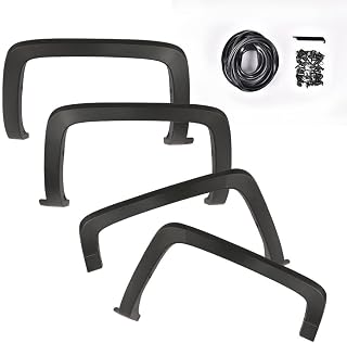 PIT66 Textured Fender Flares Compatible with 14-18 Chevy Silverado 1500 | Fit 2015-2019 Silverado 2500 3500HD 6.5 ft or 8 ft bed, Not fit GMC Sierra or Dually models Black 4PCS Textured Factory Style