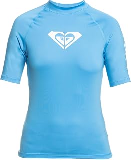 Roxy Fitted Rashguard - UPF 50+, Compression Fit, Surf, Hiking, Yoga, Quick-Dry Swim Shirt Women's Rash Guard T-Shirt (Pack of 1)