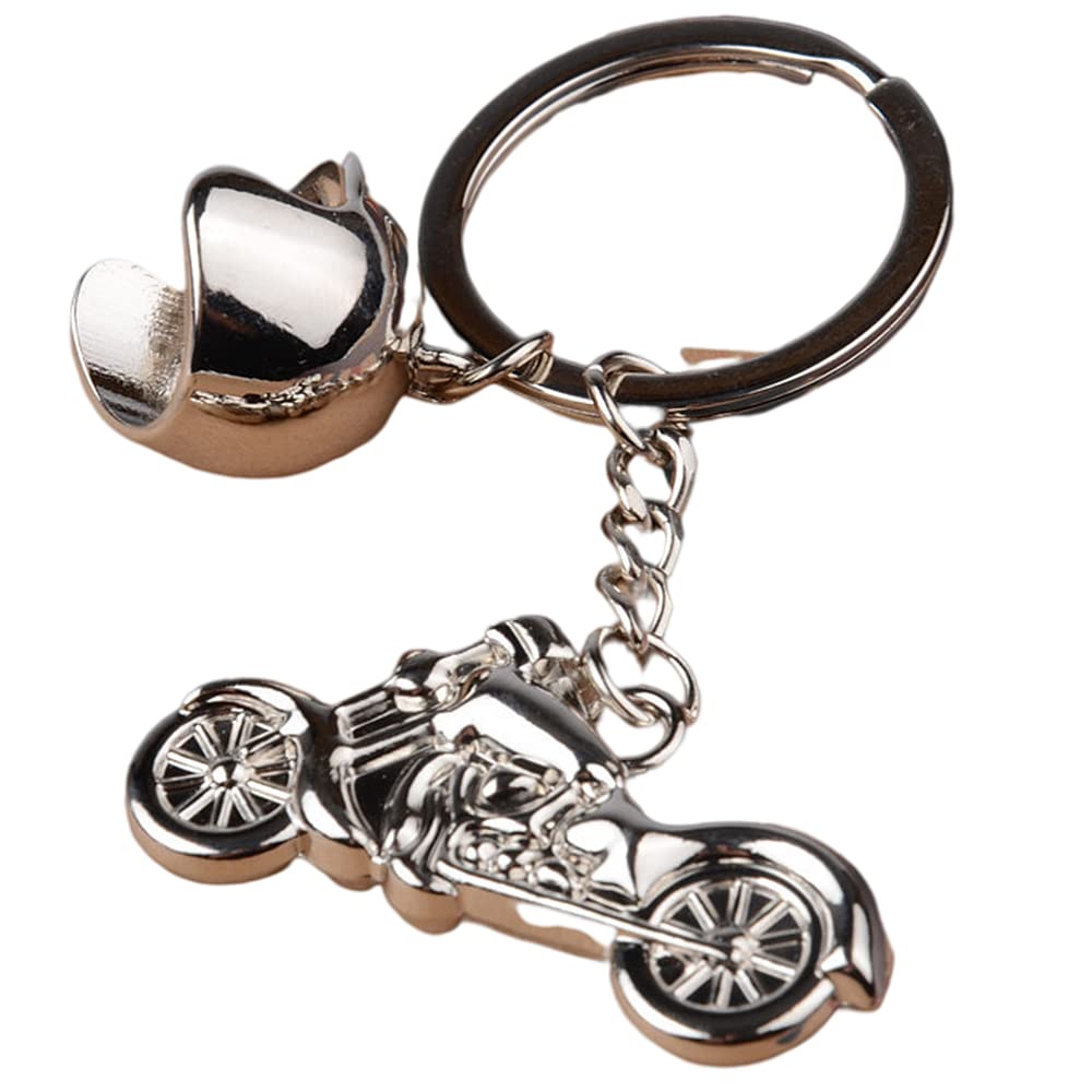 Wasserquelle 3D Metal Motor Bike Keyring Model Motorcycle Helmet Keychain Mini M