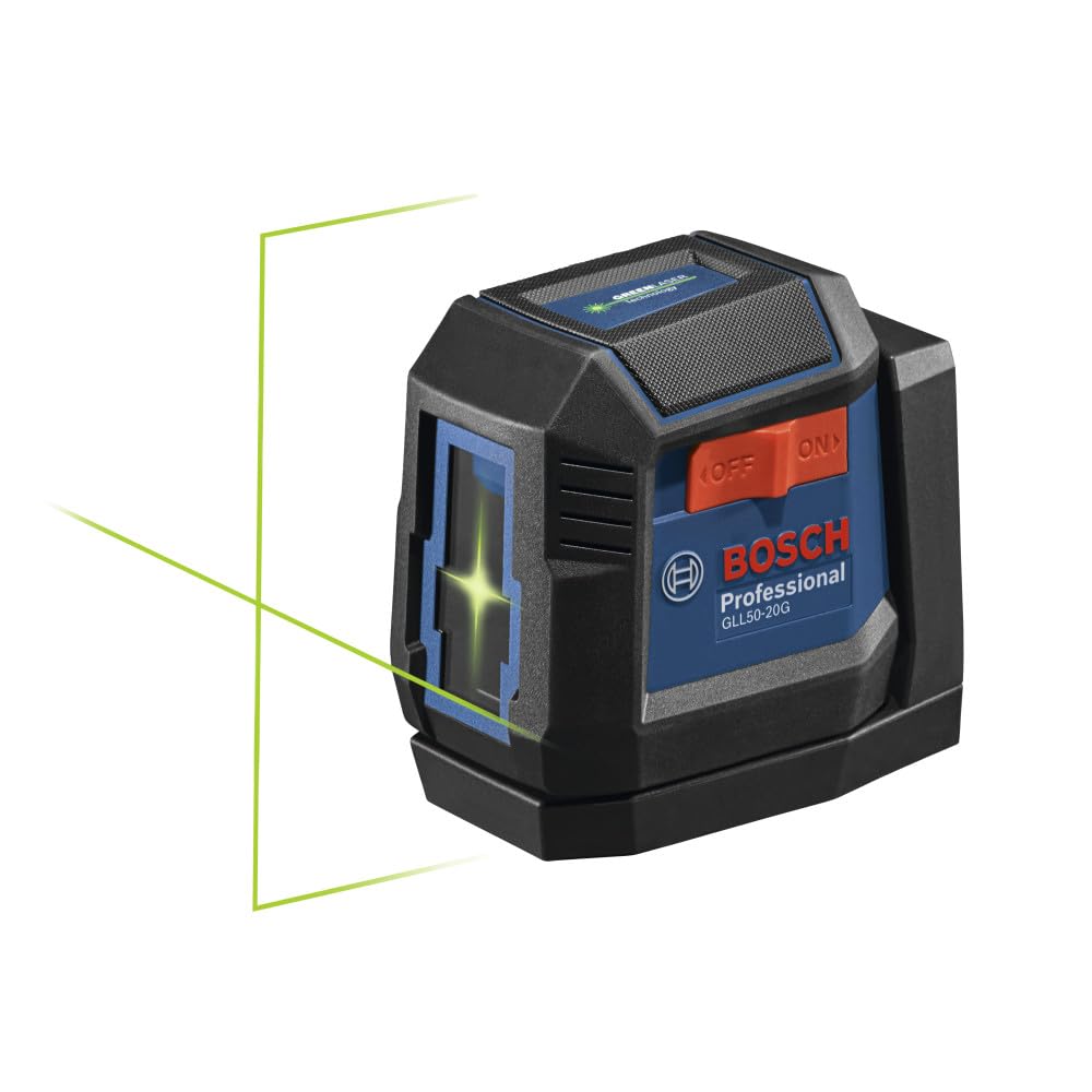 BOSCH GLL50-20G 50 Ft Green-Beam Self-Leveling Cross-Line Laser Level | laser me