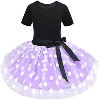Lito Angels Girl Mouse Polka Dot Princess Dress Costumes Birthday Party Christmas Holloween Fancy Tutu Dresses with Hoop for Hair