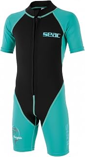 Seac Dolphin Kids Shorty 1/8" Neoprene Lycra Wetsuit for Swimming, Snorkeling and Water Play