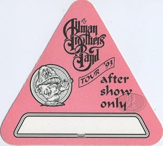 Allman Brothers Band 1993 Backstage Pass ASO