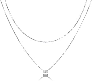 PAVOI 14K Gold Plated Layered Chain Necklaces for Women, Minimalist Pendant