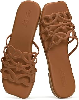 Project Cloud Genuine Leather Sandals for Women Fashion Flat Sandals for Women with Memory Foam Insole Mules for Women (Lisa)