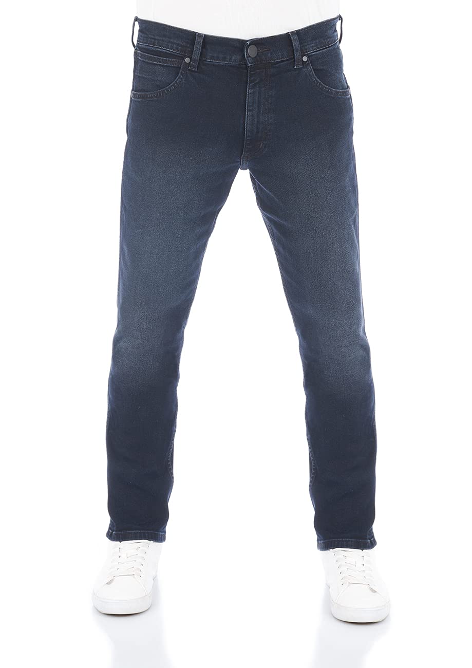 Wrangler Jeans Men's Stretch Regular Straight Fit Greensboro Jeans Denim Blue w4