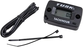 Tusk Tach/Hour Meter for Yamaha, Kawasaki, Honda | Resettable Maintenance Timer; IP67 Waterproof, Records Max RPM; CE/ROHS Certified, 2-Year Warranty