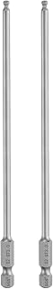 2 Pcs Hex Ball End Screwdriver Bits, 3mm (H3.0) Bit, 1/4" Hex Shank, 150mm, Long Magnetic Ball Bits, Industrial Grade S2 Steel