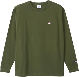 Men's Long Sleeve T-Shirt, Round Neck, 100% Cotton, One Point Logo, Relaxed Fit, Drop Shoulder