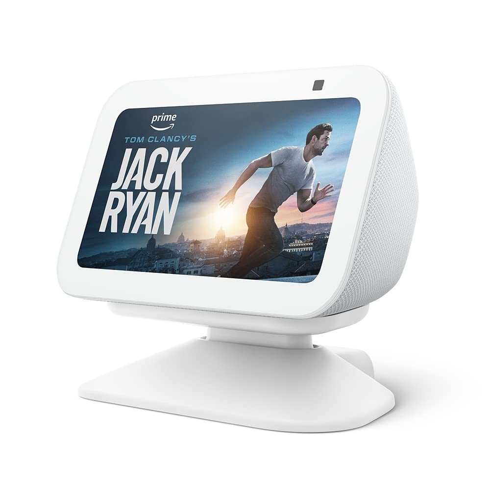 Echo Show 5 (3rd Gen) with Adjustable Stand with USB-C Charging Port, Glacier Wh