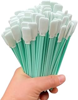 50pc 5.1" Square Rectangle Foam Cleaning Swab Sticks, Lint Free for Solvent Format Inkjet Printer, Roland, Optical Equipment, Printhead Maintenance & Electronics Detailing