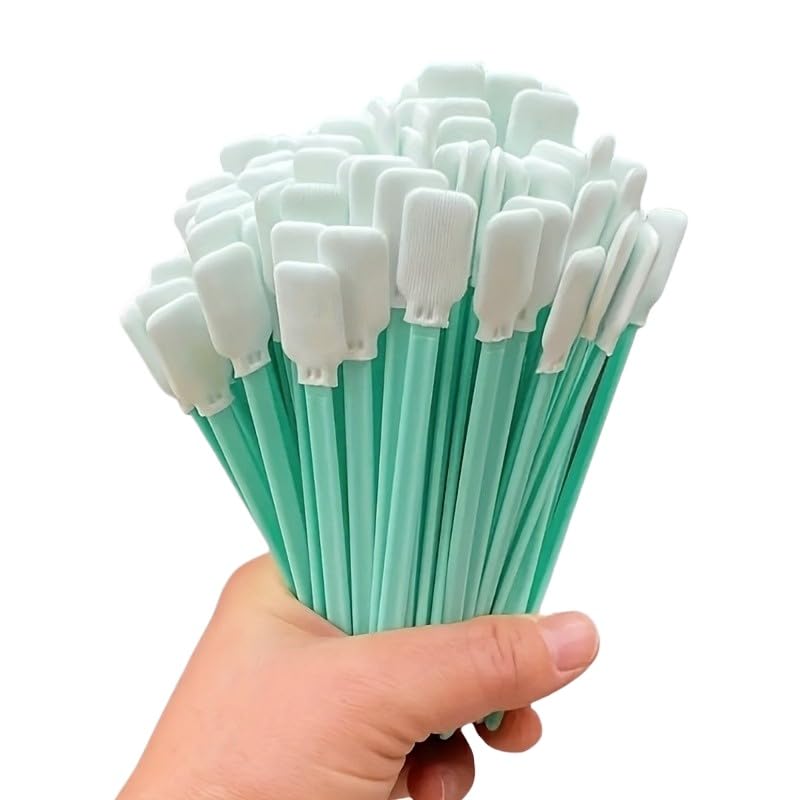 50pc 5.1" Square Rectangle Foam Cleaning Swab Sticks, Lint Free for Solvent Form