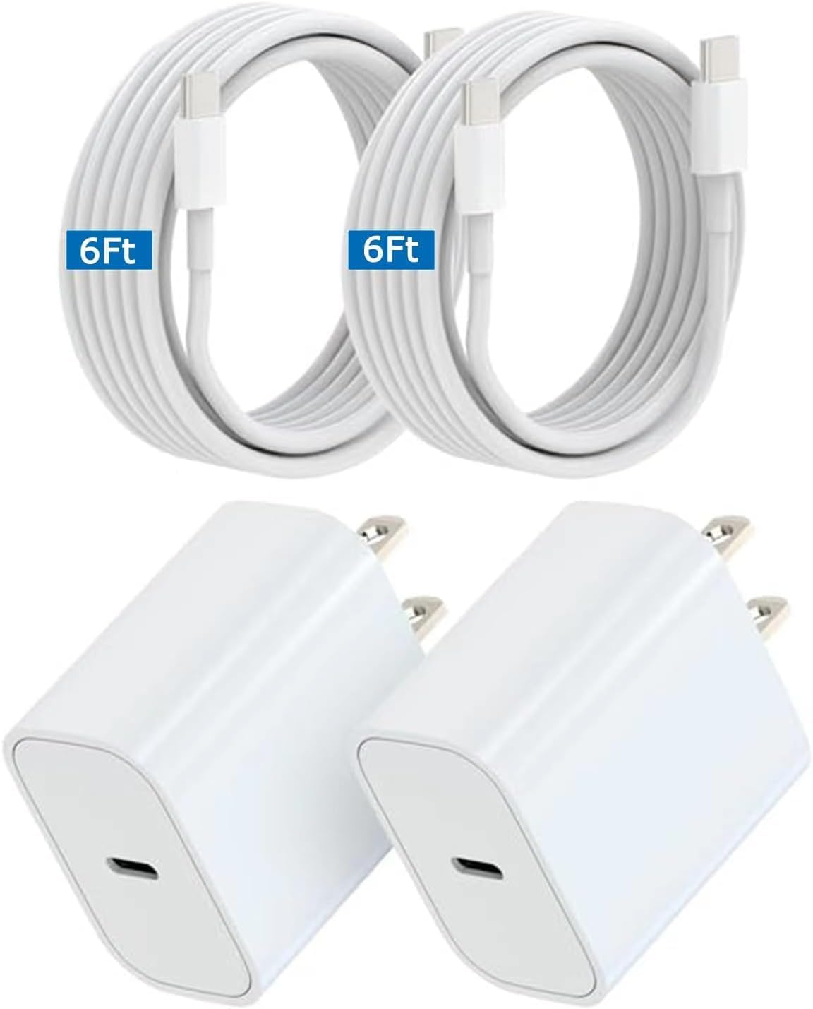 USB C Charger for iPhone 18 17 16 15,20W iPhone Charger Fast Charging Block | 6F