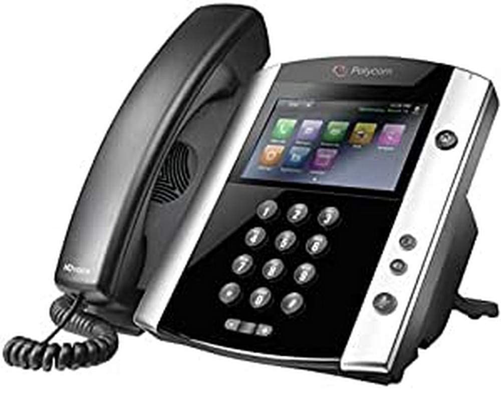 Polycom VVX 600 2200-44600-025 16-Line Business Media Phone PoE (Renewed)