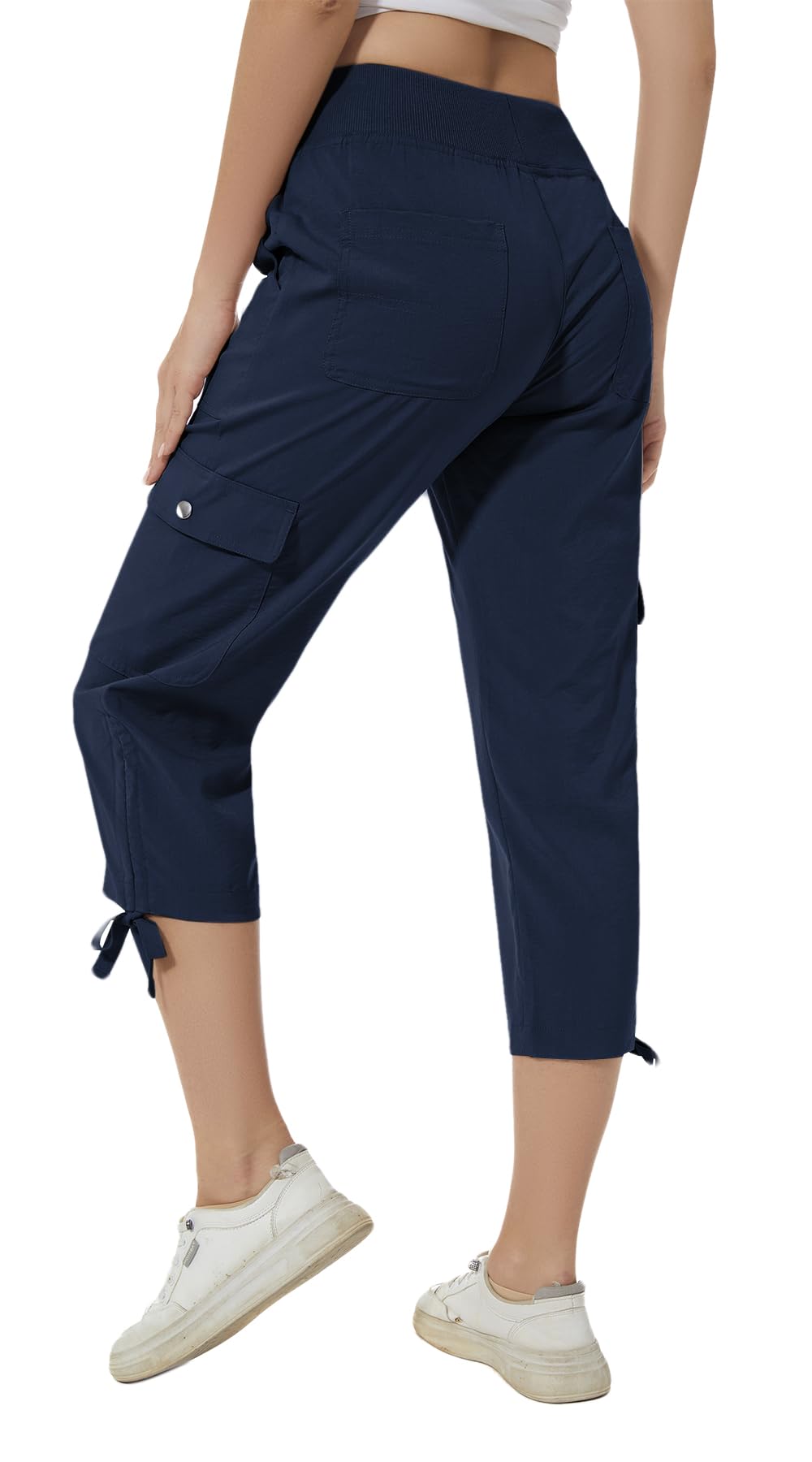 Huayuzh womens cargo cropped pants 3/4 pants summer cargo pants lightweight brea