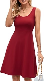 Herou Summer Beach Dresses for Women A Line Sleeveless Tank Dress