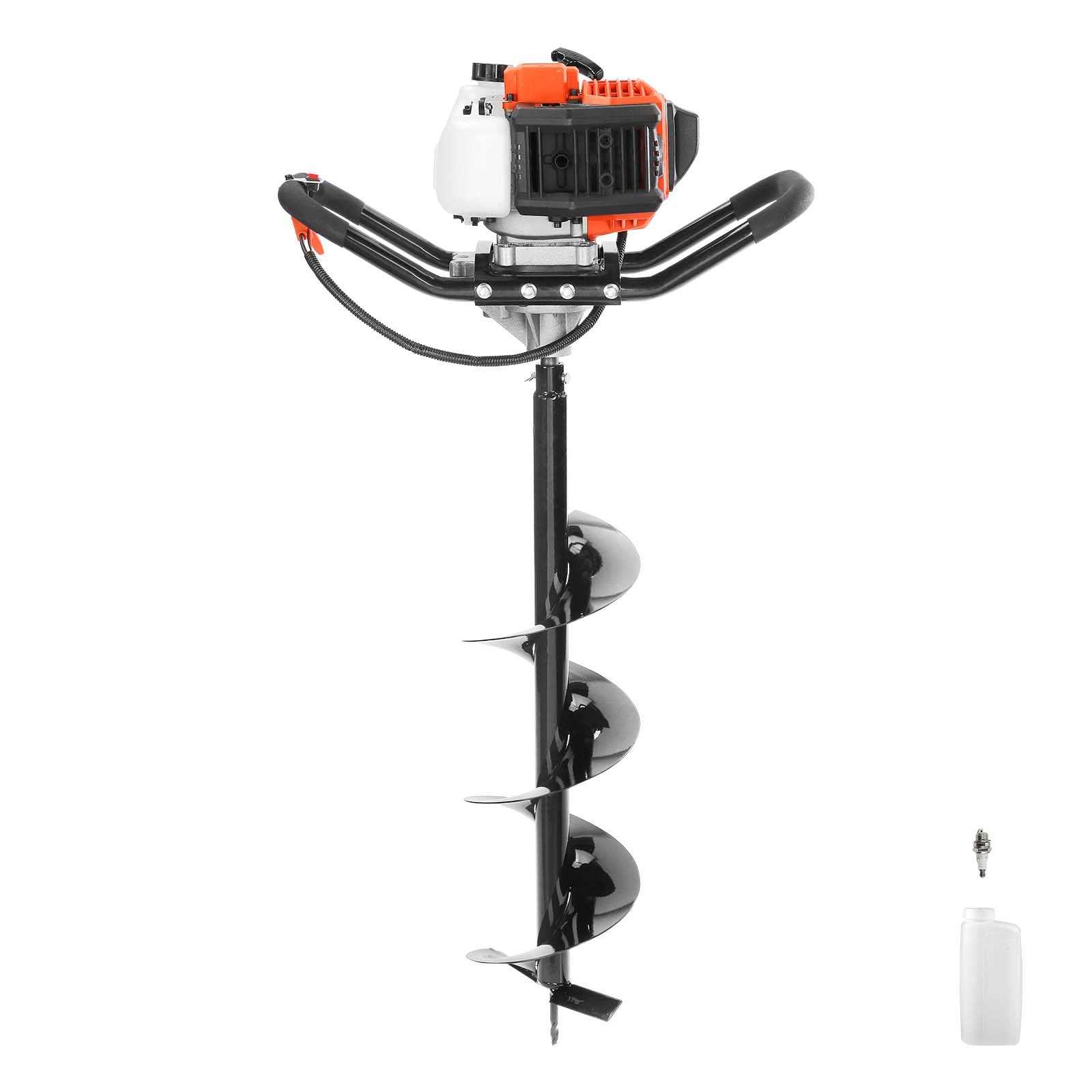 VEVOR Post Hole Digger, 43cc 1250W Auger Earth Digger, Gas-Powered (Fuel) | for 