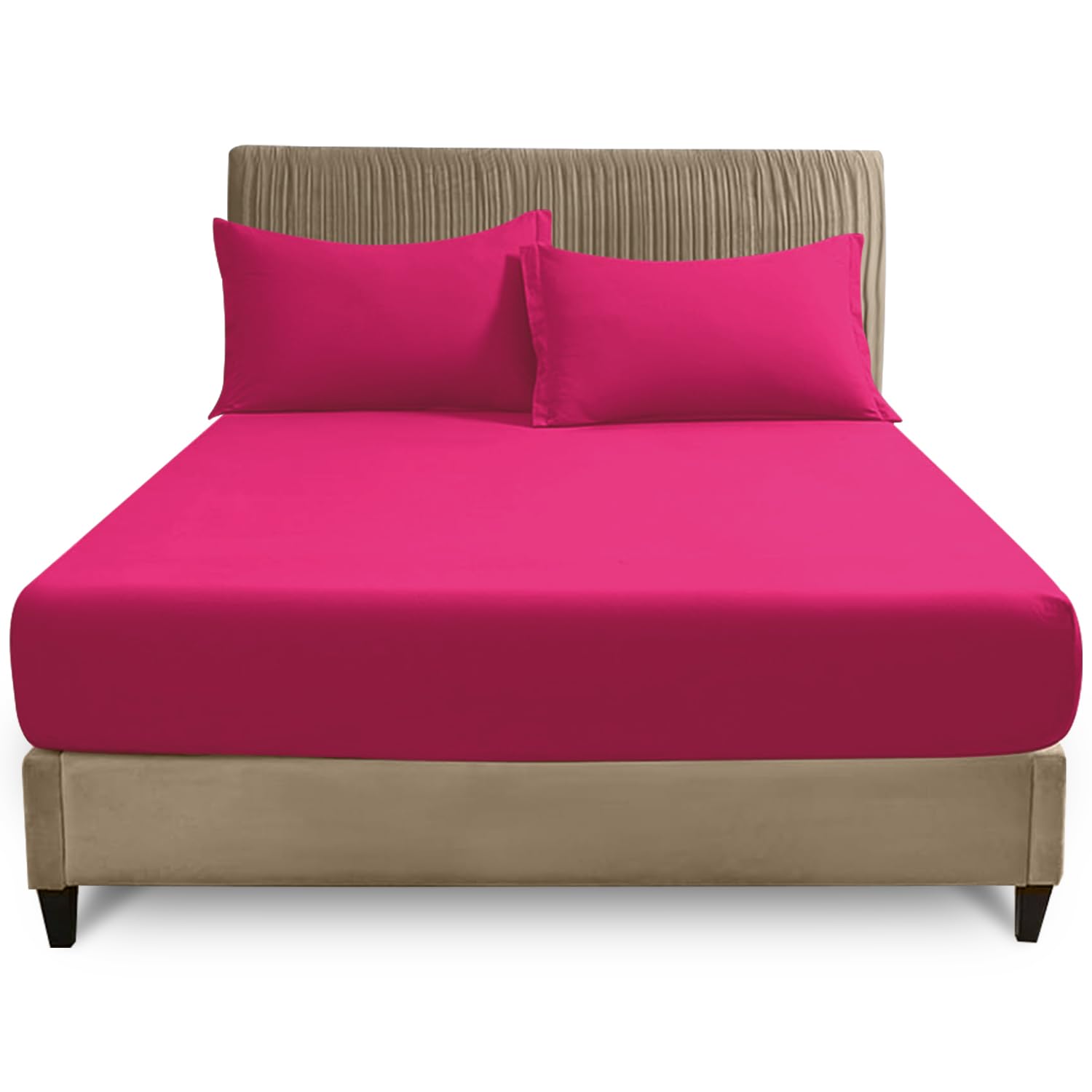 GC GAVENO CAVAILIA Plain Fitted Sheets - Easy Care Polycotton 25cm Deep Fitted S