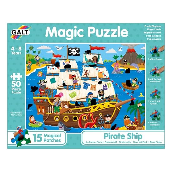 GALT Magic Puzzle - Pirate Ship, Magic Jigsaw Puzzle, Ages 4 Years Plus