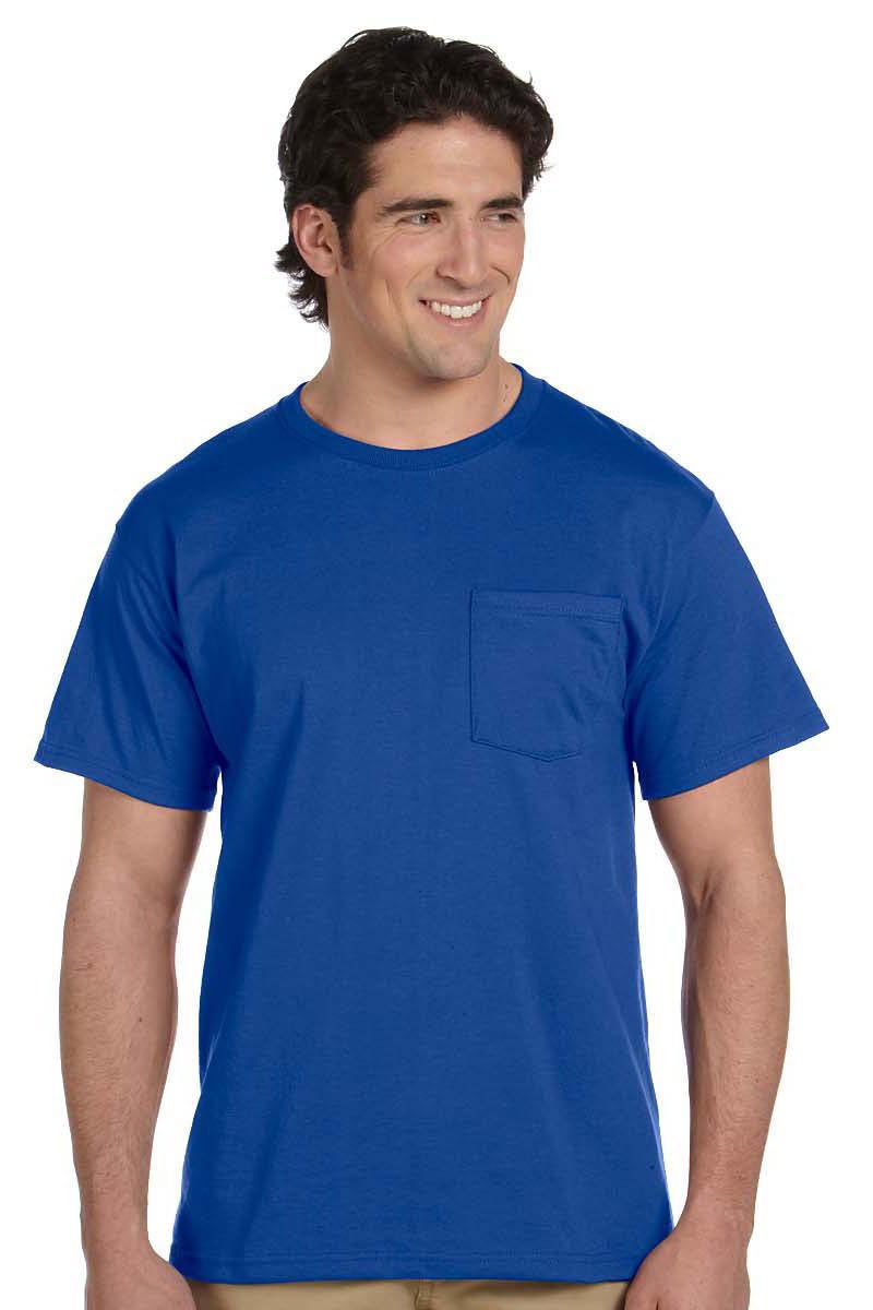 Jerzees Men's Heavyweight Crewneck Chest Pocket T-Shirt