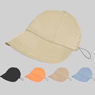 Fisherman Cap Sun Hat Portable Wide Brim Sun Protection Hats Summer Quick，Drying Visors Adjustable Drawstring Caps