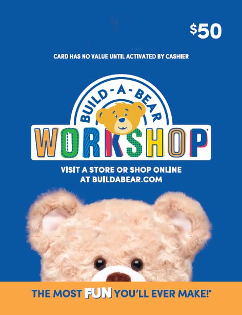 Build-A-Bear Physical Gift Card | Bear - $50