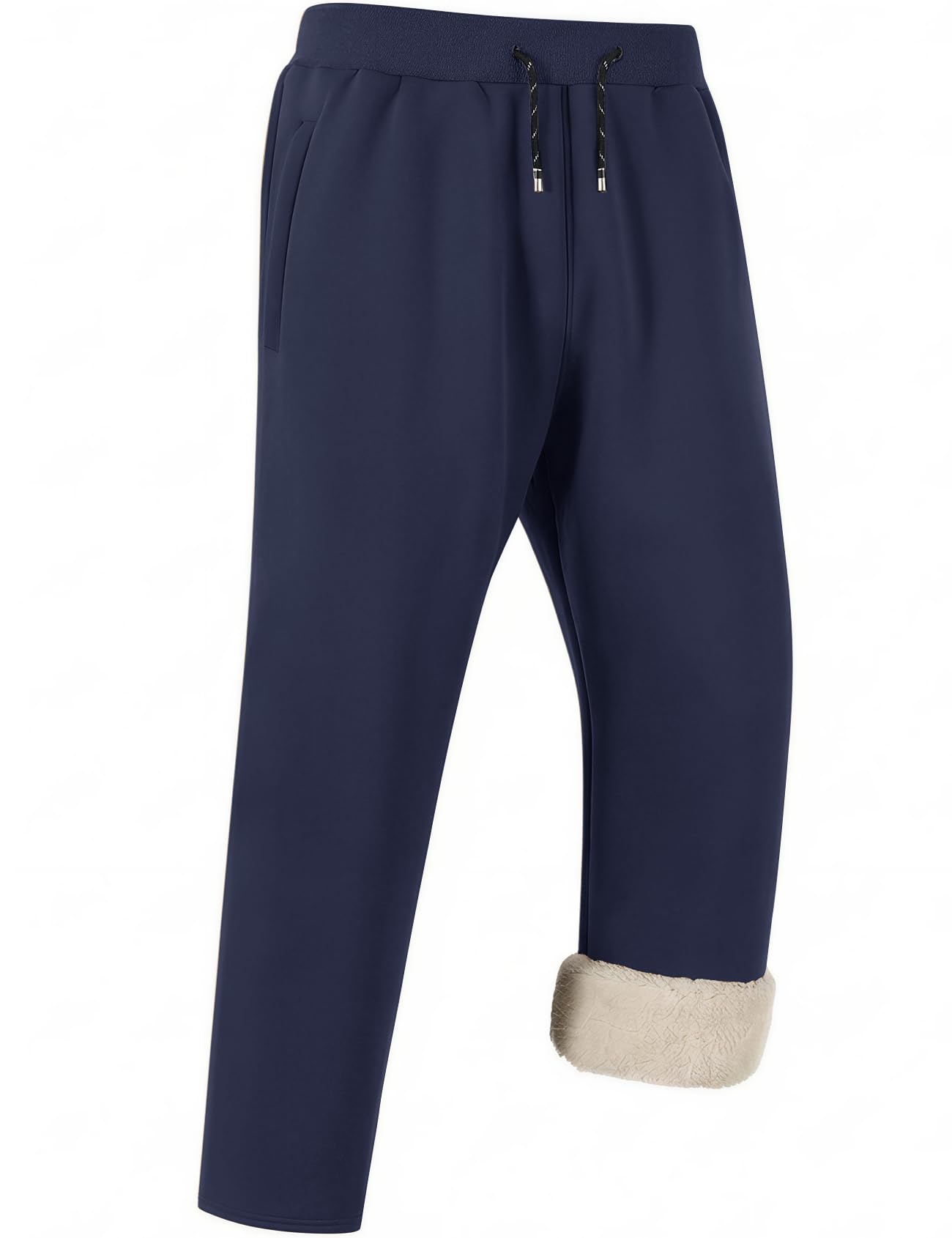 Gihuo Mens Warm Fleece Pants Sherpa Fleece Lined Jogger Sweatpants