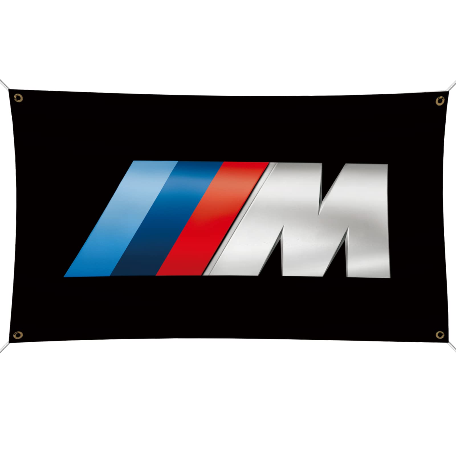 Racing Car Flags 3x5 Ft, Double Printed M Flag Car Banner With UV Fade Proof (4 