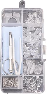 Upgraded Magnetic Eyeglass Repair Kit - Includes compact screw box, nose pads, screws, tweezers for glasses, sunglasses and watches
