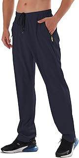 AIRIKE Mens Elastic Waist Hiking Pants Hiking Pants Water Resistant Quick Dry Lightweight Sweatpants with Zipper Pockets