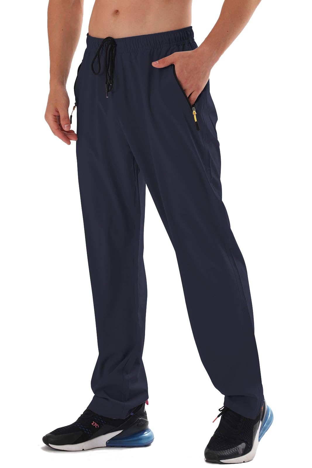 AIRIKE Mens Elastic Waist Hiking Pants Hiking Pants Water Resistant Quick Dry Li
