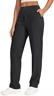 G4Free ShiftReady Women's Yoga Pants High Waist Pockets Straight Leg Casual Work Pants 28in/30in/32in