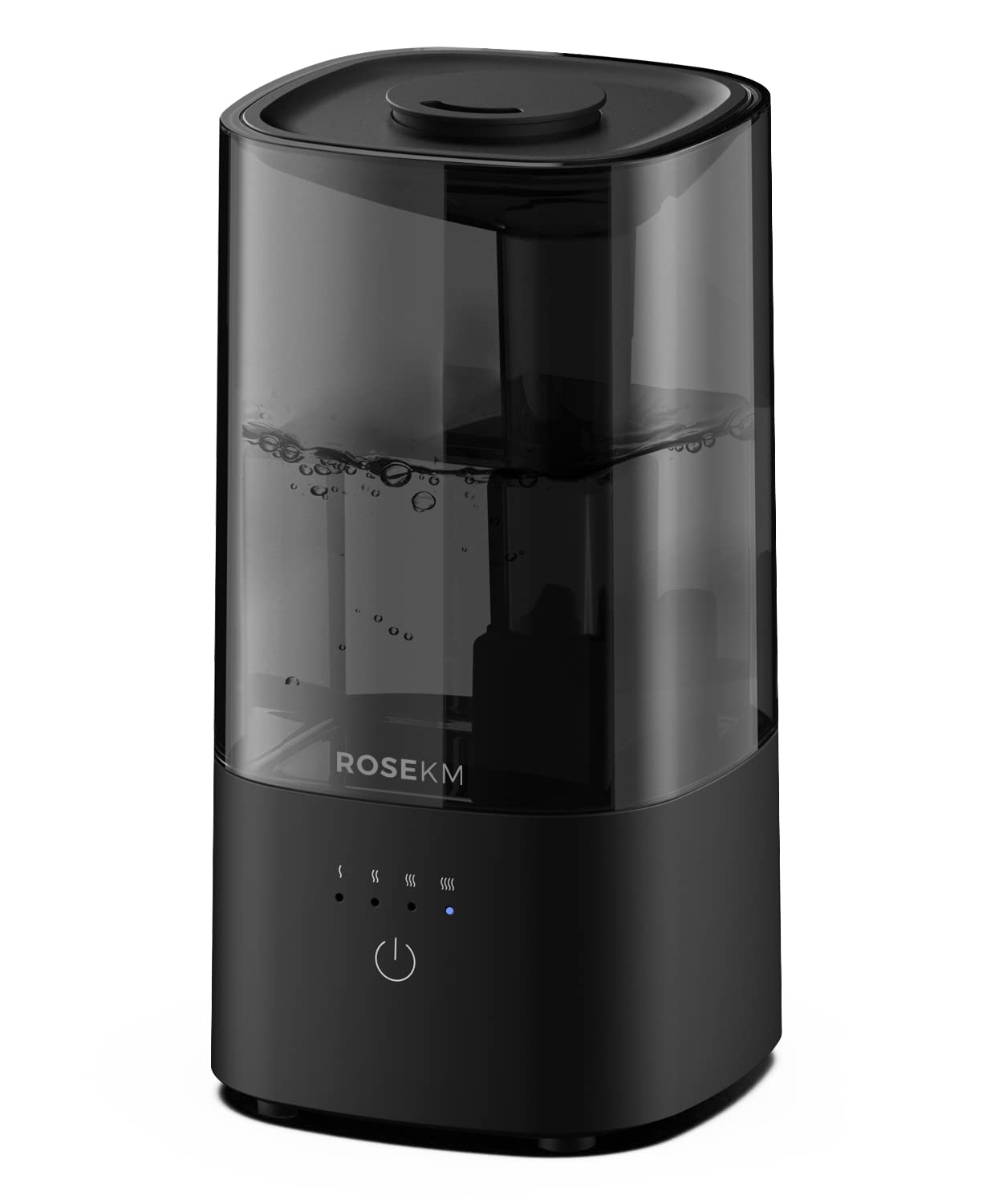 ROSEKM 2L Cool Mist Humidifier for Bedroom and Plants, Quiet, Black | All-Night 