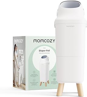 Momcozy Triple-Seal Diaper Pail with Odor Locking, Ergonomic Height Design | Fits Standard Trash Bags, Wide Opening, Built-in Child Lock