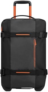 American Tourister Urban Track, Travel Bag S with 2 Wheels, 55 cm, 55 L, Black/Orange