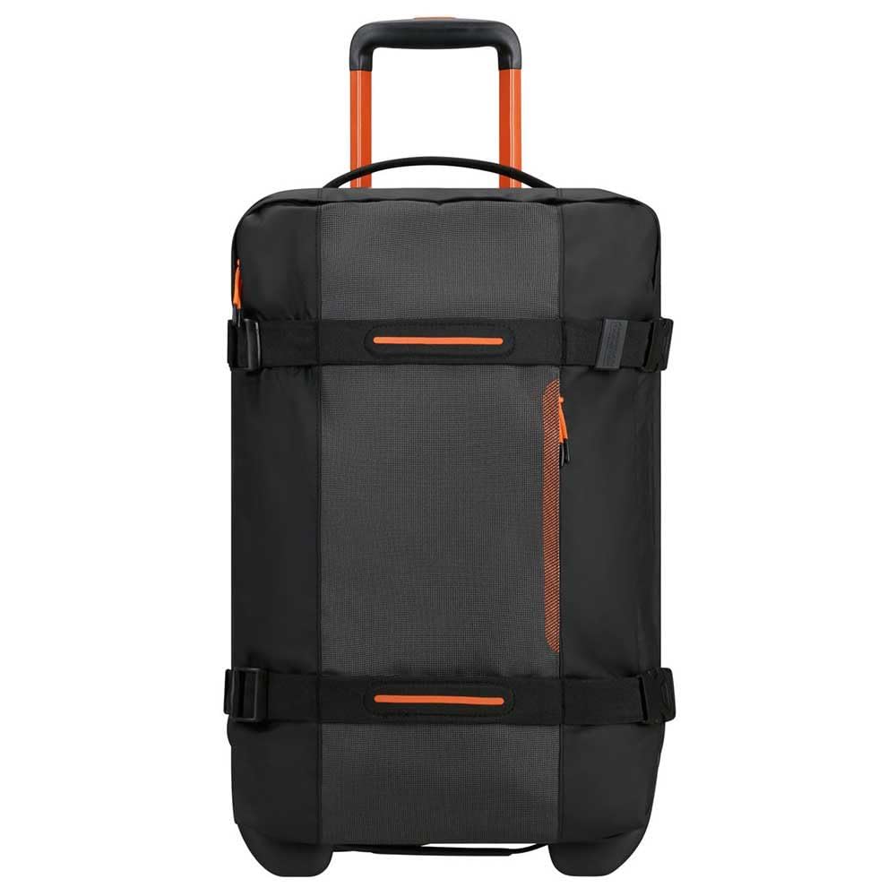American Tourister Urban Track, Travel Bag S with 2 Wheels, 55 cm, 55 L, Black/O