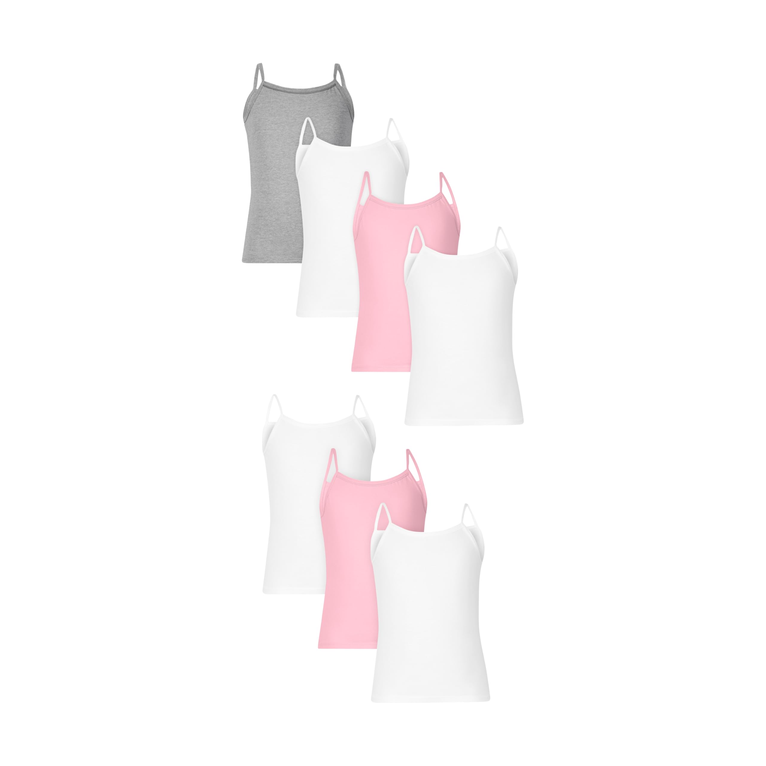Hanes Girls' Camisole, 100% Cotton Tagless Cami, Toddler Sizing, Multiple Packs 